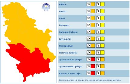 Vremenska prognoza 5. avgust crveni meteoalarm