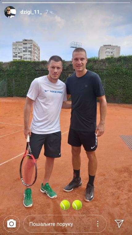 Nemanja Vidić Nikola Ninković tenis TK Partizan večiti derbi Instagram foto