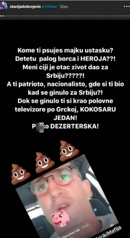 Stanija Kristijan Golubović svađa prozivke