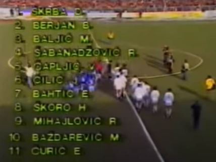 Željezničar - Dinamo Minsk 2:0, četvrtfinale Kupa Uefa 1984/85.