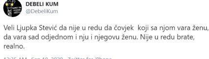 Ljupka Stević raskid general Dragiša Simić dečko Tviter fore tvitovi kakva si u vezi Ljupka