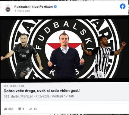 FK Partizan prozivka FK Crvena zvezda večiti derbi navijački video superliga fudbal