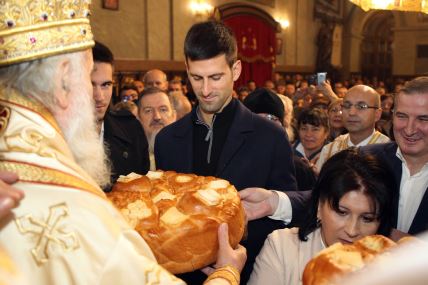 Novak Đoković i patrijarh Irinej.