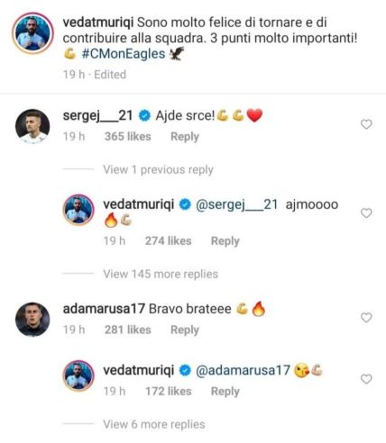 vedat murici kosovo pobeda slavi srpski sergej milinkovic-savic marusic albanci komentari