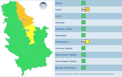 vremenska prognoza upozorenje olujni vetar