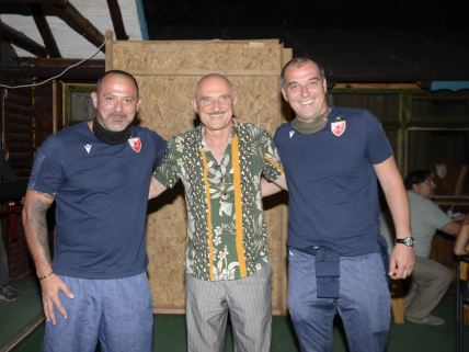 Lazar Ristovski, Nenad Milijas i Dejan Stankovic na snimanju serije Drim Tim. Beograd, 23.07.2020. (Kurir/Ana Paunkovic)