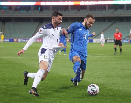 AZERBAIJAN vs SERBIA. Baku, 30.03.2021. foto: Marko Metlas Fudbal, FIFA kvalifikacije za SP Katar, Azerbejdzan, Srbija