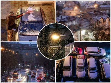 Sneg, Beograd, noć, sneg noću