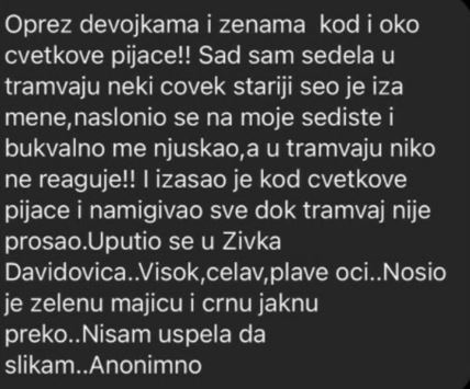 manijak u tramvaju u beogradu cvetkova pijaca