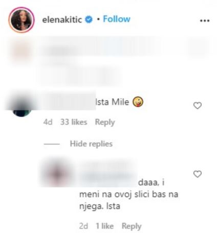 elena kitic frizura siske instagram foto