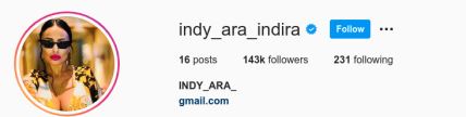 indi aradinovic instagram mail prozivke