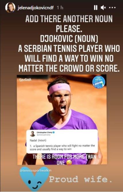 jelena djokovic novak djokovic instagram stori podrska amerikanci 