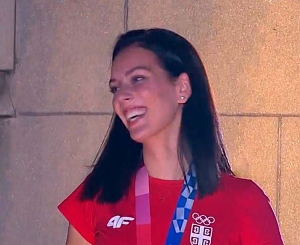 Doček vaterpolista posle Olimpijskih igara na balkonu