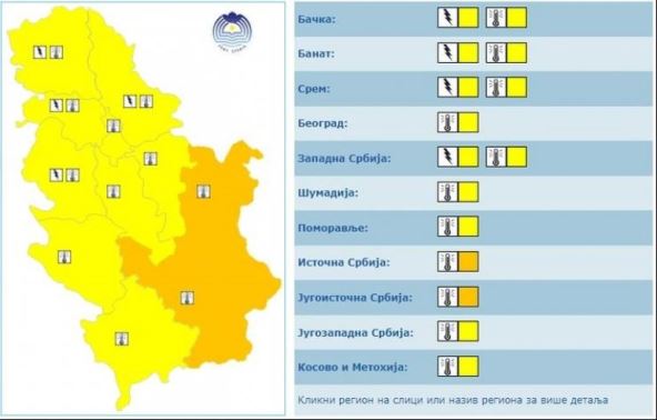 vremenska prognoza rhmz upozorenje