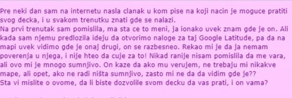 Devojka sumnja da je dečko vara