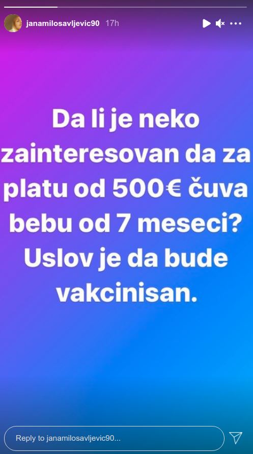 Jana Milosavljević oglas