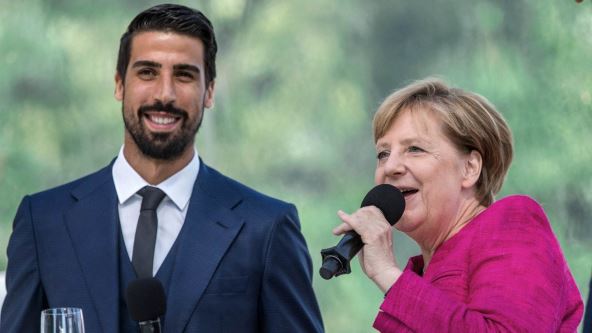 Sami Kedira i Angela Merkel