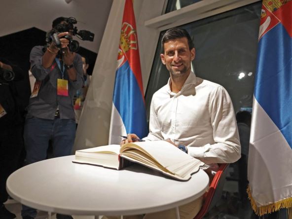 Novak Đoković na svetskom sajmu u Dubaiju