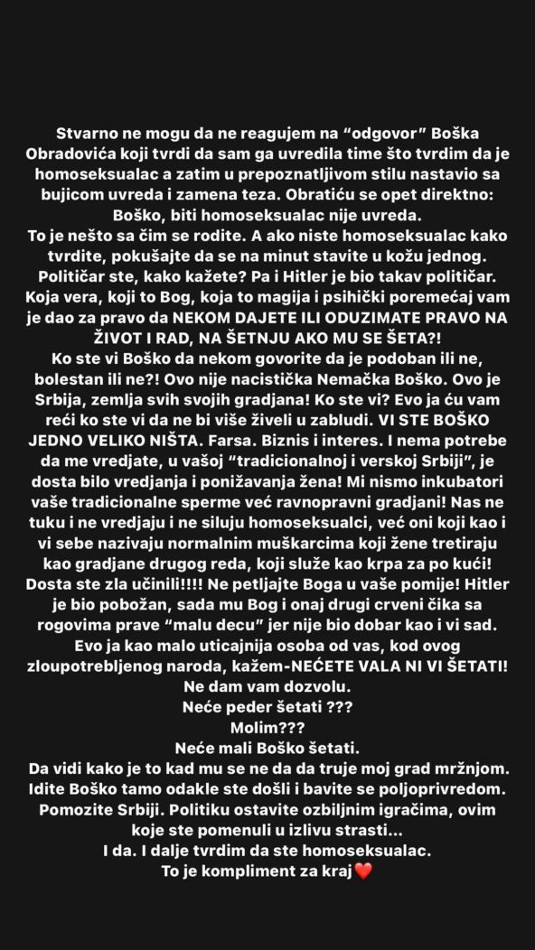 Svađa Jelene Karleuše i Boška Obradovića zbog Prajda