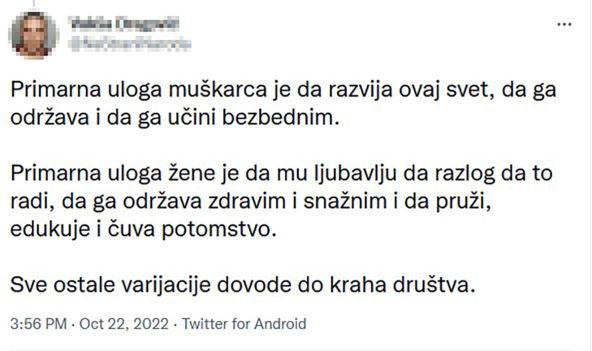 komentar na Tviteru