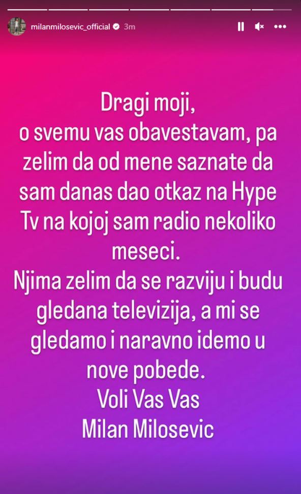 Milan Milošević story