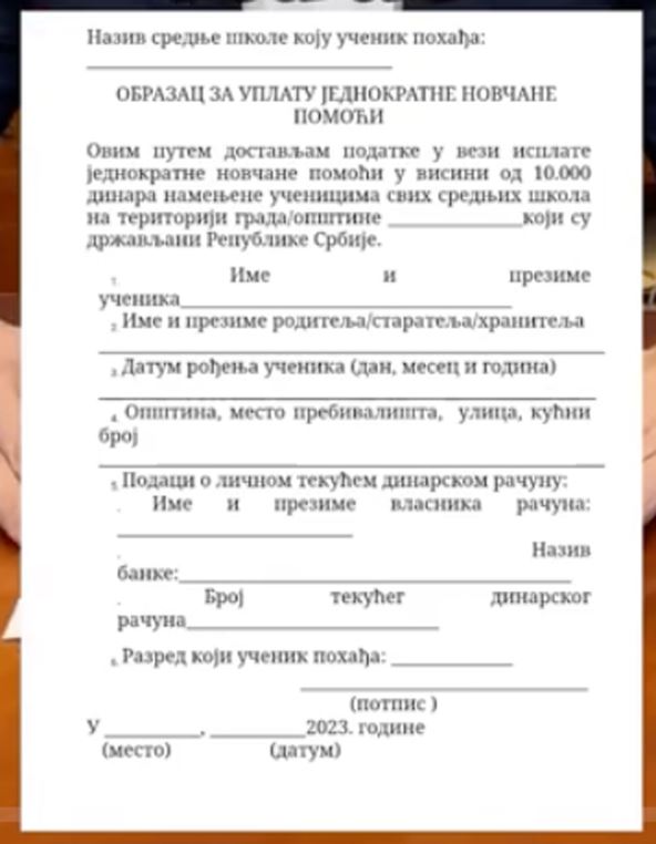 Formular za prijavu