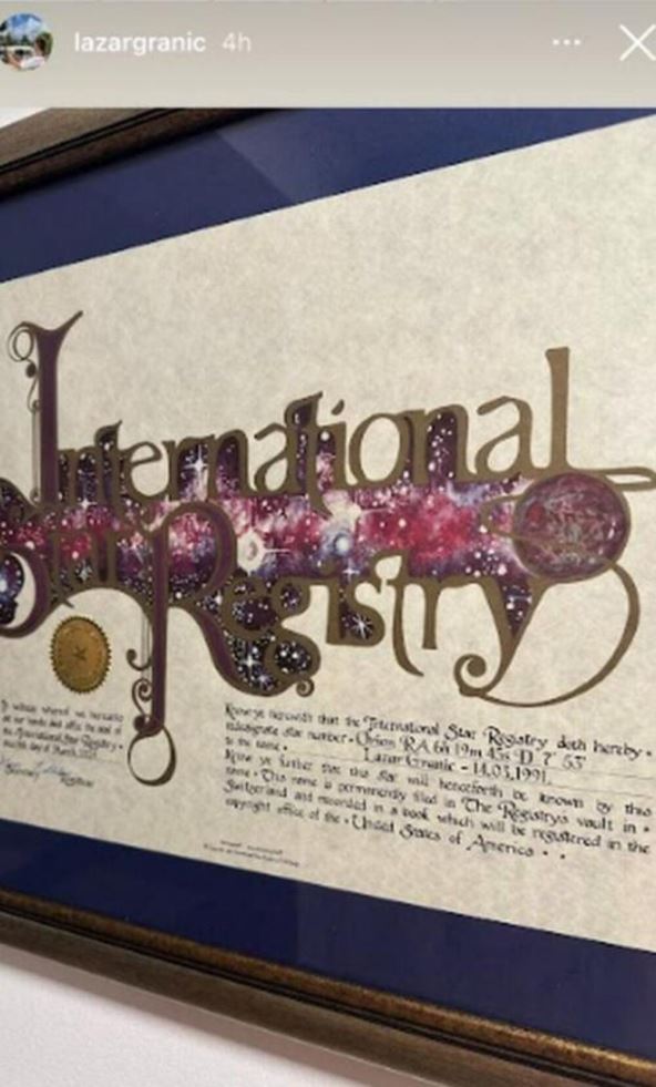 Sertifikat, Lazar Granić