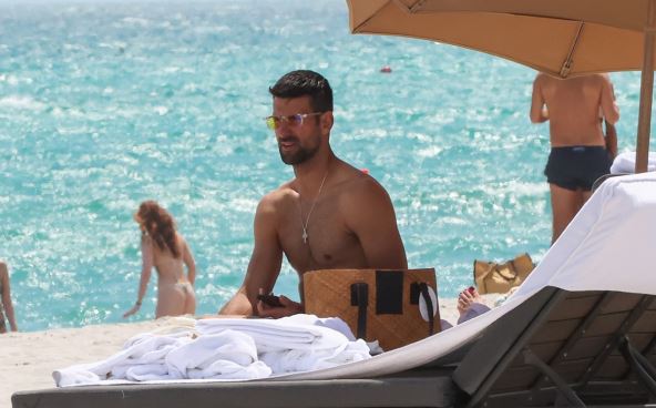 Novak Đoković na plaži Majami Bič