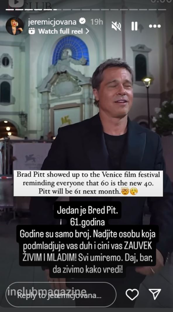 Jovana Jeremić o Bredu Pitu