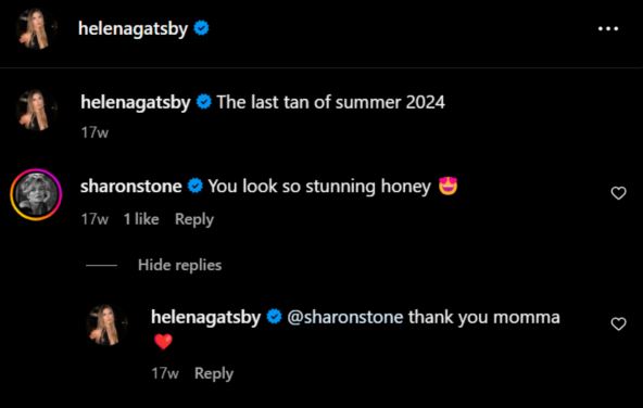 Helena Getsbi i Šeron Stoun komentari