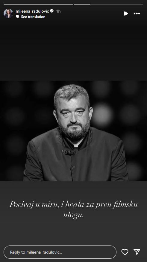 Milena se oprostila od Milorada