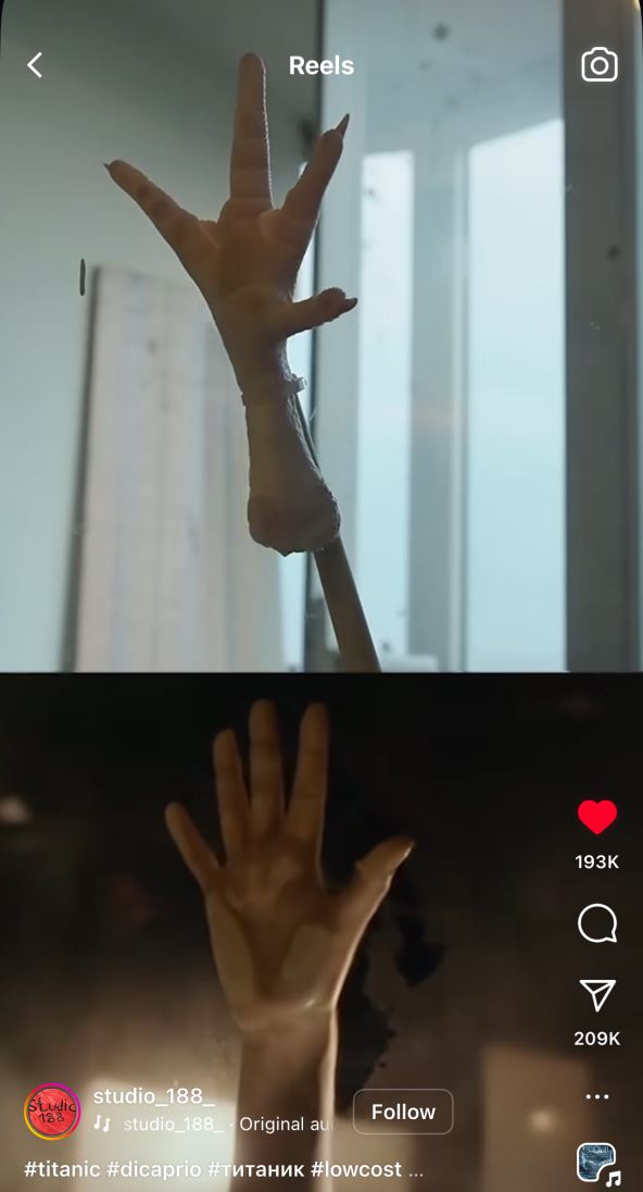 Pileća noga u parodiji na Titanik