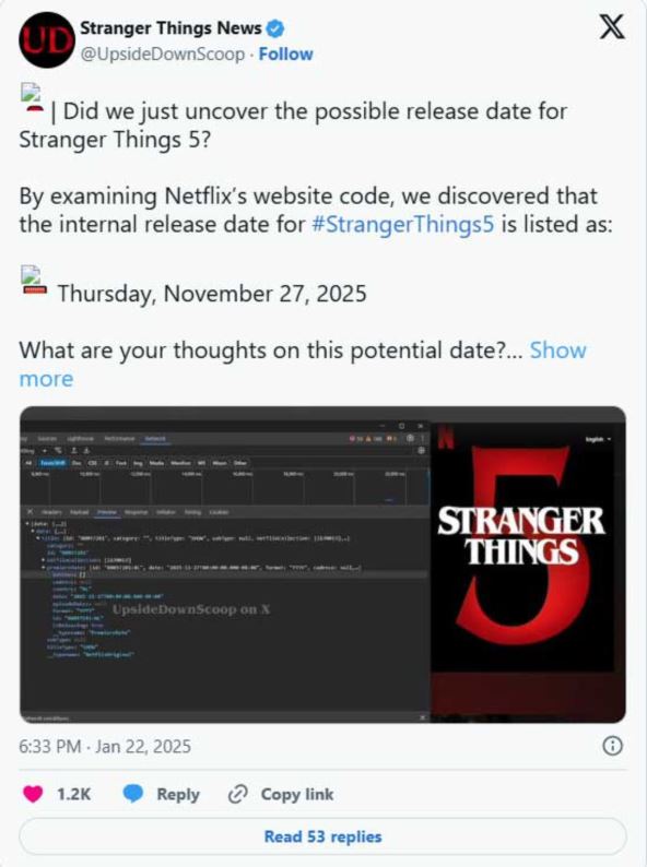 Stranger Things datum premijere