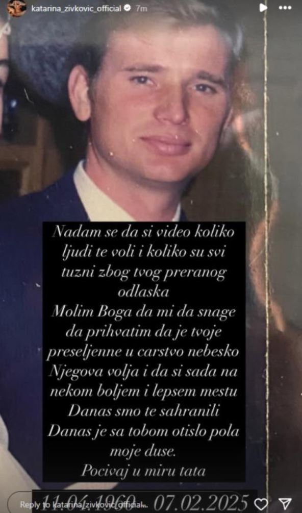 Katarina se oprostila od oca.