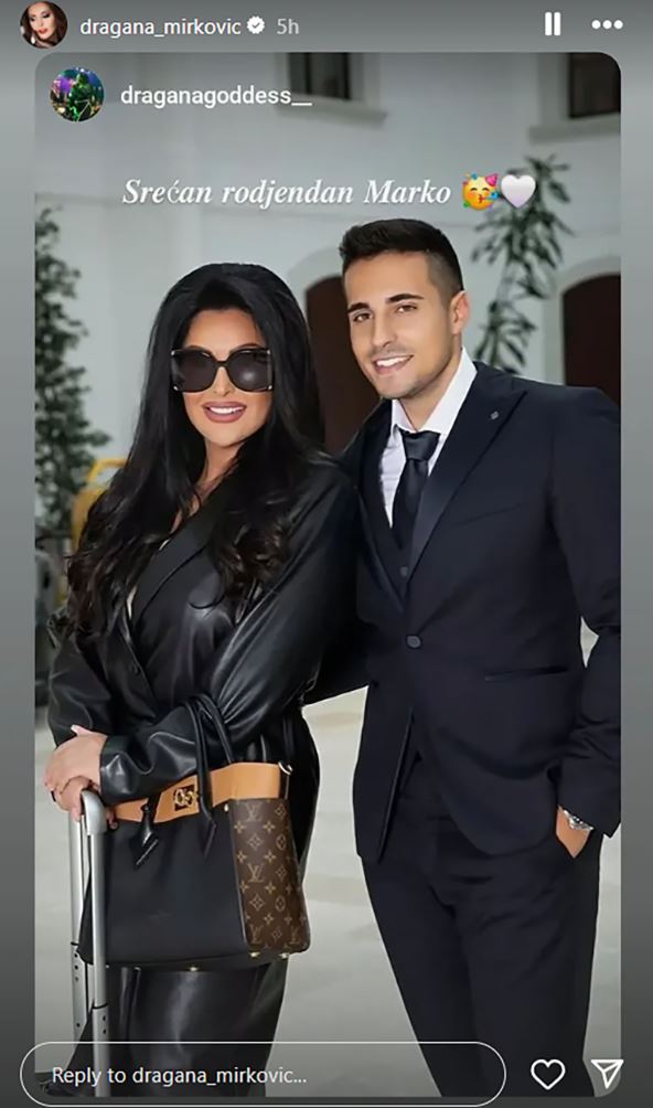 Dragana Mirković objava za rođendan sinu