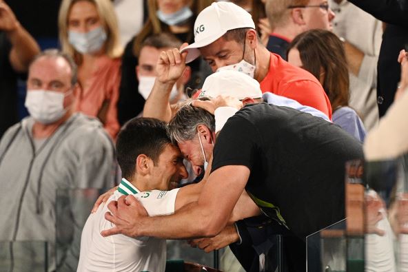 Novak Đoković i Goran Ivanišević slave titulu na Australijan openu 2021.