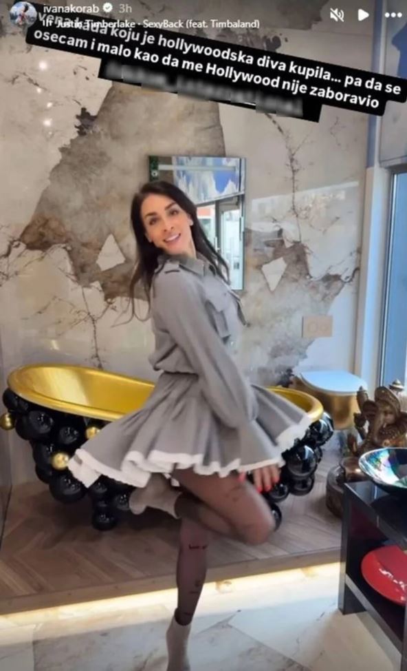 Ivana Korab kraj zlatne kade