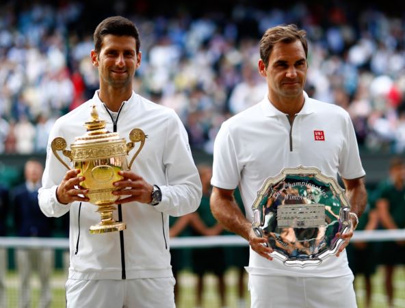 Novak Đoković i Rodžer Federer na Vimbldonu