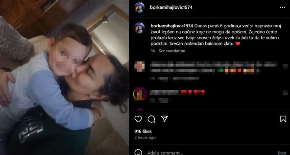 Borka Mihajlović sa unukom