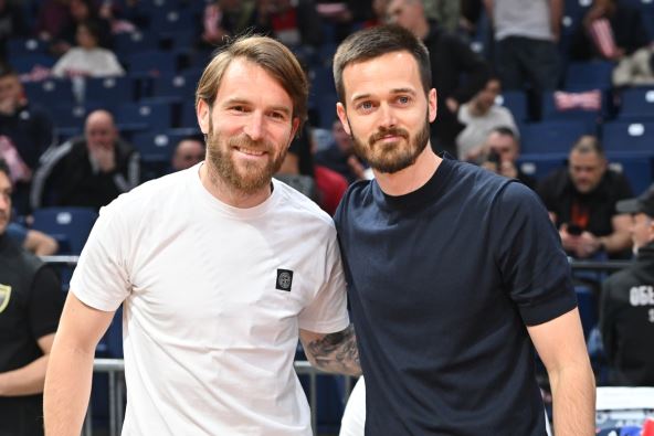 Mirko Ivanić i Aleksandar Katai na meču Crvena zvezda - Milano