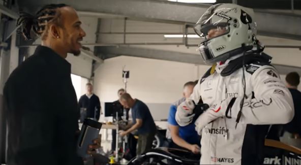 Luis Hamilton i Bred Pit na snimanju filma F1