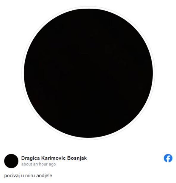 Objava majke poginulog pevača na Fejsbuku