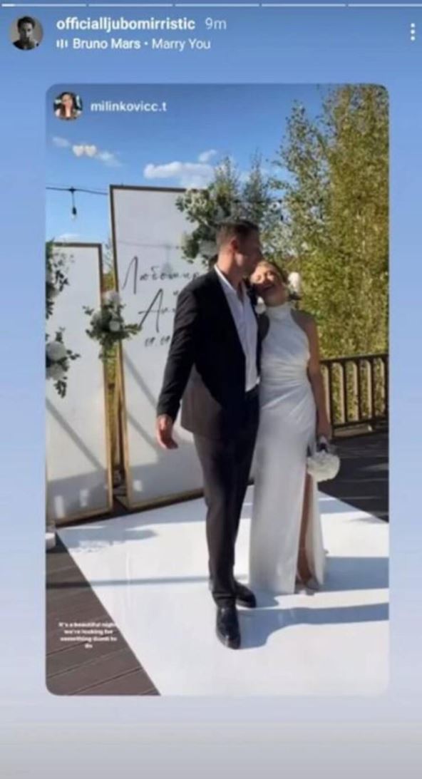 Ljubomir Ristić na venčanju