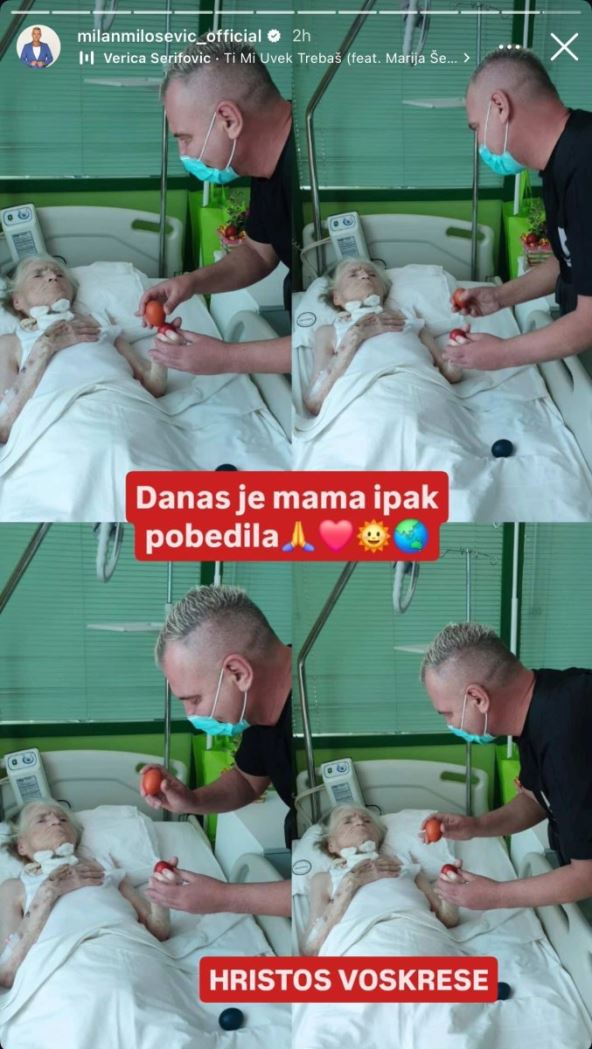 Milan sa majkom u bolnici