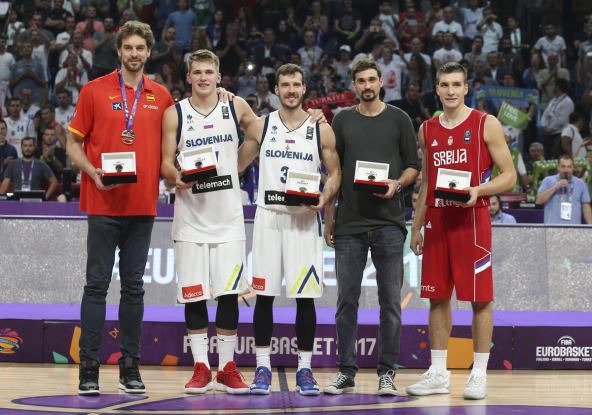 Goran Dragić, Luka Dončić i Bogdan Bogdanović.