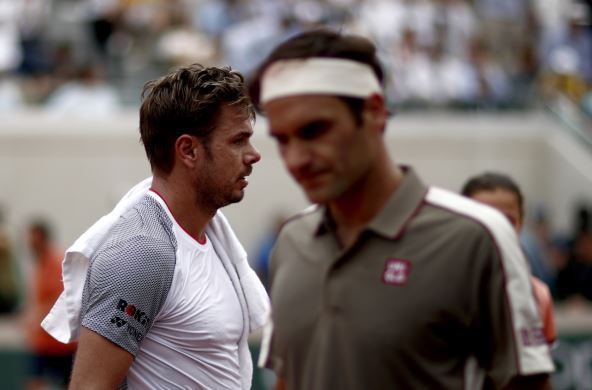 Sten Vavrinka i Rodžer Federer na međusobnom meču