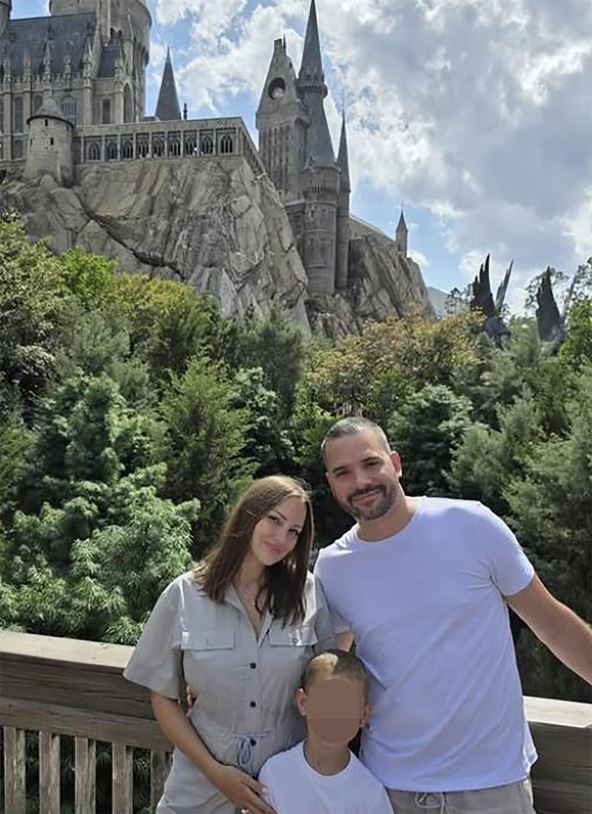 Aleksandra Priović sa Filipom i sinom u Americi