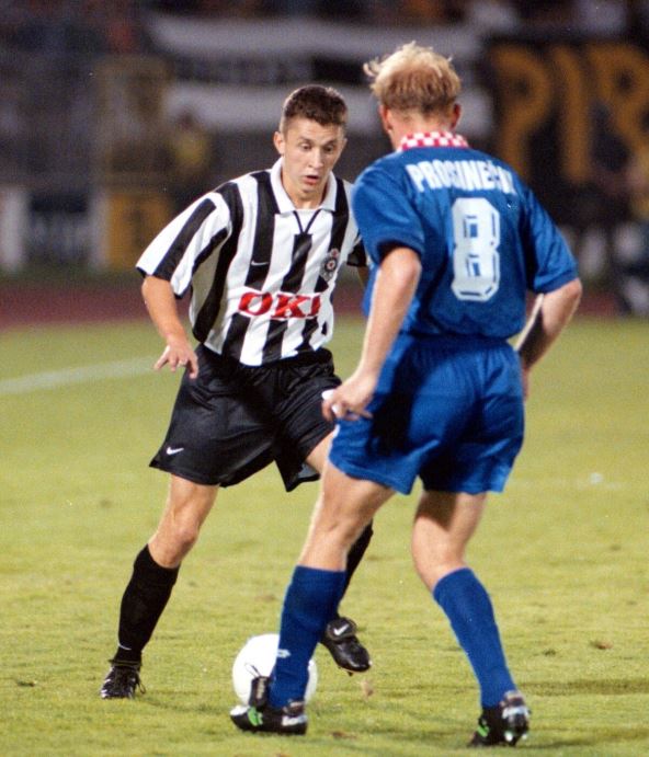 Saša Ilić i Robert Prosinečki u duelu na Partizan - Kroacija