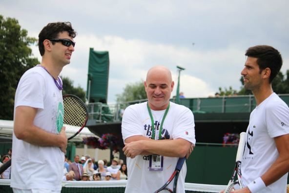 Mario Ančić, Andre Agasi i Novak Đoković