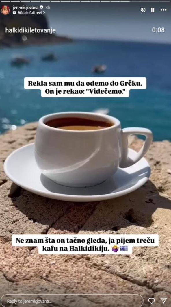 Objava Jovane Jeremić